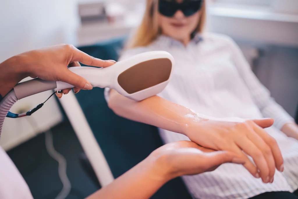 Laser hair removal treatment in Abu Dhabi at a professional dermatology clinic